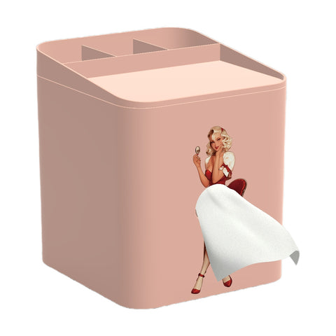 Cartoon Anime Mädchen Taschentuchbox Fliegender Rock Taschentuchbox Pod Rock Mädchen Gesicht Pumpkarton Niedliche Desktop-Dekoration m5010683