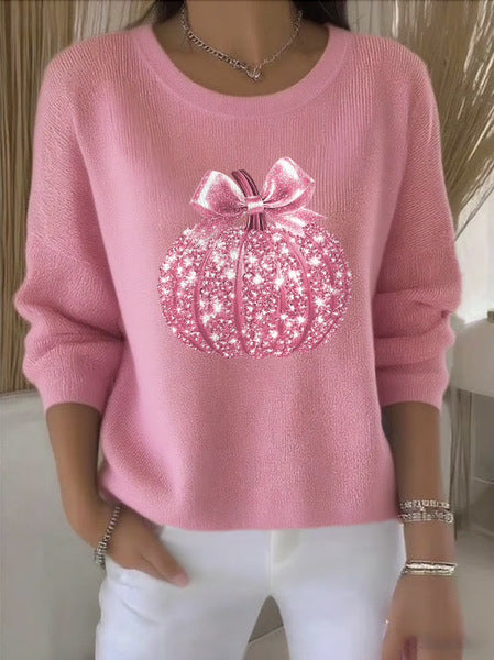 3D digital printing women's fashion round neck casual long-sleeved top m302157