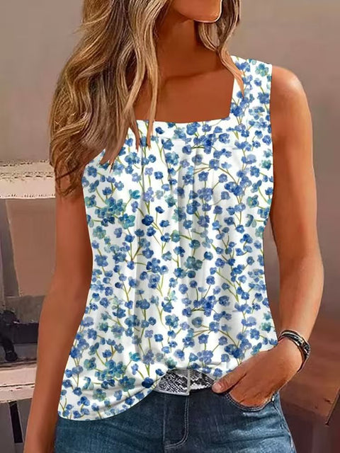 Pull décontracté sans manches à col unique, impression numérique, haut t-shirt pour femme m301439 