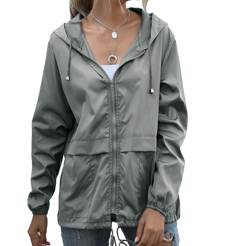 Zip hoodie lightweight outdoor hiking raincoat jacket m301830