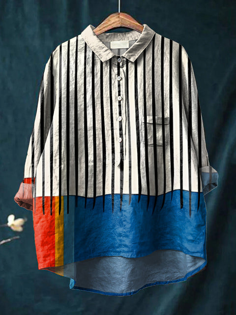 Lässiges Damen-T-Shirt mit Rundhalsausschnitt und lockerem Druck in großen Größen m301279 