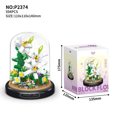 Nouveau assemblage bloc de construction Bouquet Micro Grain Rose tournesol ornement M3330979 