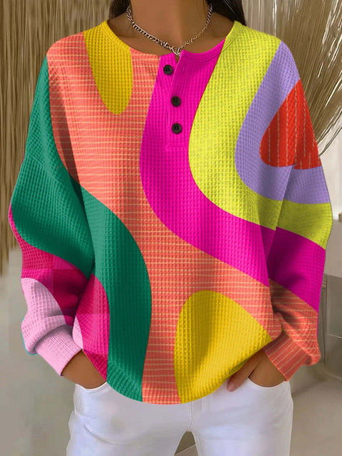 Casual stand-up collar POLO long-sleeved top m302619