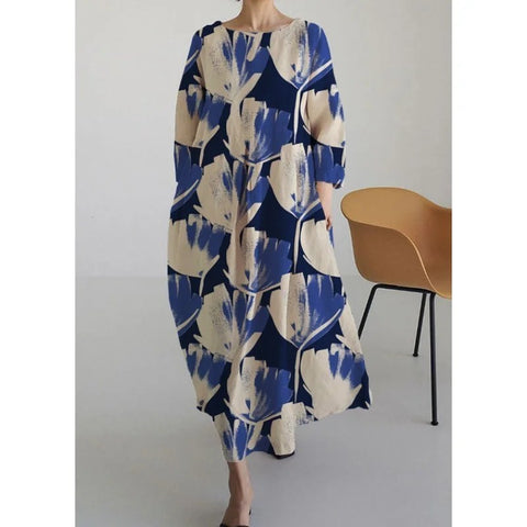 3D-Baumwollimitat-Pull-Frame-Craft-Damen-Pendelkleid m301038