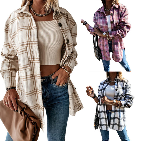 Nouveau manteau ample en laine mi-long pour femme m300376 
