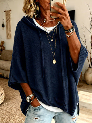 New hooded drawstring sweater sweater woven outside m303005