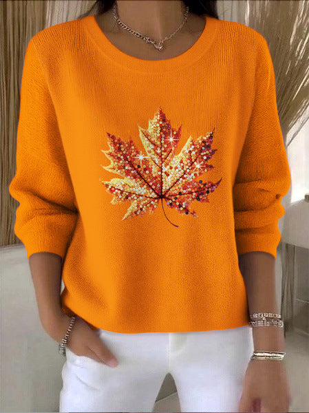 3D digital printing women's fashion round neck casual long-sleeved top m302157