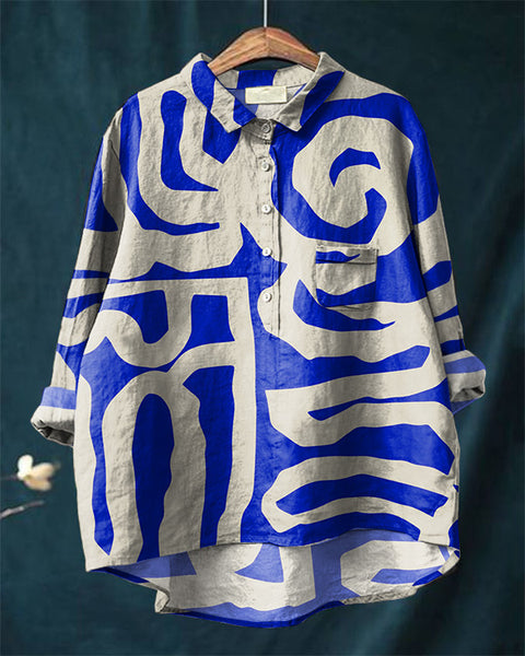 Lässiges Damen-T-Shirt mit Rundhalsausschnitt und lockerem Druck in großen Größen m301279 