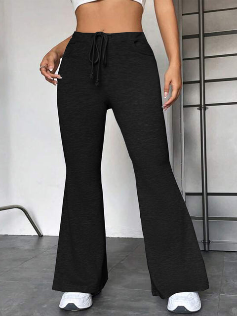 New women's clothing splicing yoga sports trousers outdoor casual flared trousers m301974