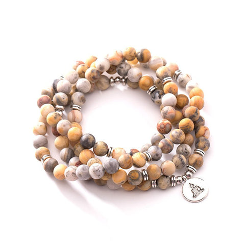 8 mm neues Amazon-Armband, 108 Buddha-Perlen, Lotus-Armband mit mehreren Kreisen, Lebensbaum-Anhänger, Pulloverkette, M3331309