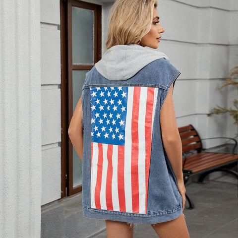New denim vest vest women's fashion trend denim sleeveless vest m302010