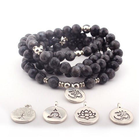 8 mm neues Amazon-Armband, 108 Buddha-Perlen, Lotus-Armband mit mehreren Kreisen, Lebensbaum-Anhänger, Pulloverkette, M3331309
