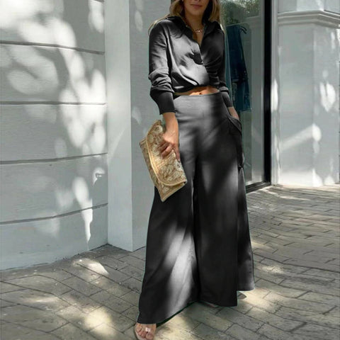 Women's new temperament commuter trend shirt fashion suit women's two-piece set m302064