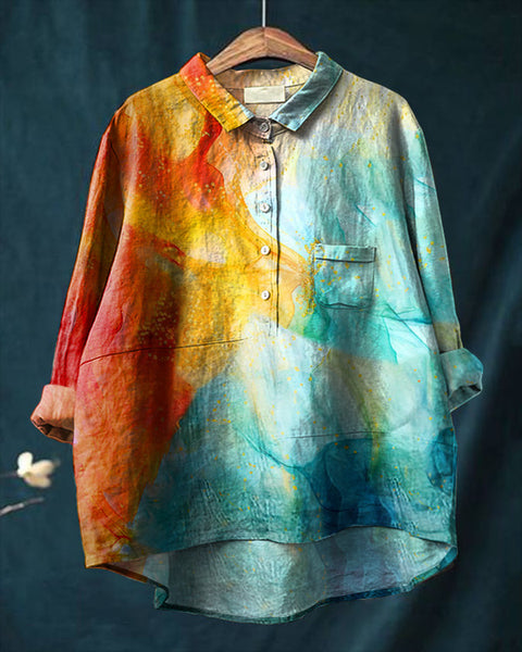 Lässiges Damen-T-Shirt mit Rundhalsausschnitt und lockerem Druck in großen Größen m301279 