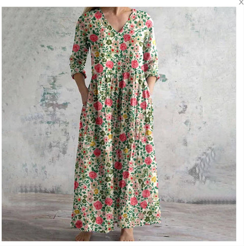 3D-Druck Sommer urban lässig lockeres Kleid Damen m301037