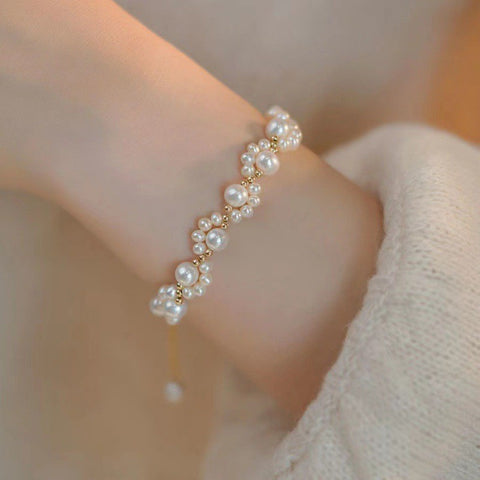 Bracelet en perles de céramique chinoise, bracelet féminin doux et mignon pour fille m3331322