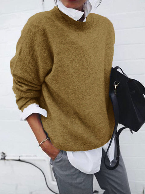 Shirt collar long sleeve fake two-piece sweater jacket women m300557