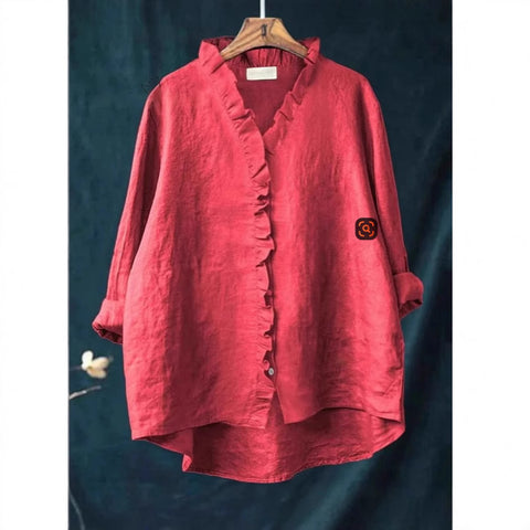 Damen T-Shirt mit Rundhalsausschnitt und lockerem Druck in Übergröße, m301365 