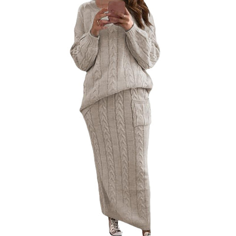 Pull à fleurs torsadées tendance pour femme, jupe de costume m300506 