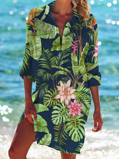 Veste de bikini, maillot de bain, cardigan, chemise de plage imprimée pour femme, m301274 