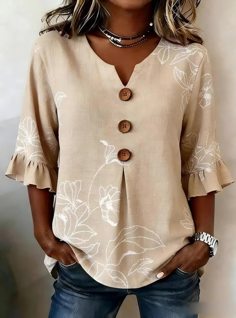 Digital printing sweet and cute T-shirt lace sleeve m302842