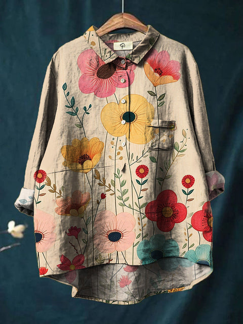 Lässiges Damen-T-Shirt mit Rundhalsausschnitt und lockerem Druck in großen Größen m301279 