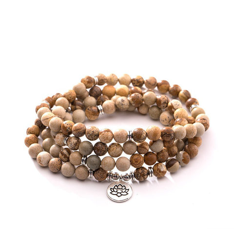 8 mm neues Amazon-Armband, 108 Buddha-Perlen, Lotus-Armband mit mehreren Kreisen, Lebensbaum-Anhänger, Pulloverkette, M3331309