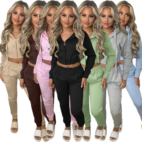 women's clothing fleece sweater hooded sports and leisure suit m301812