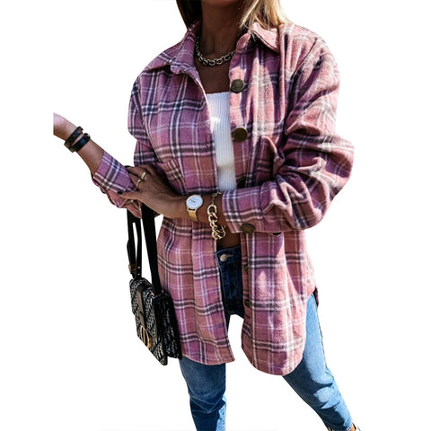 Nouveau manteau ample en laine mi-long pour femme m300376 