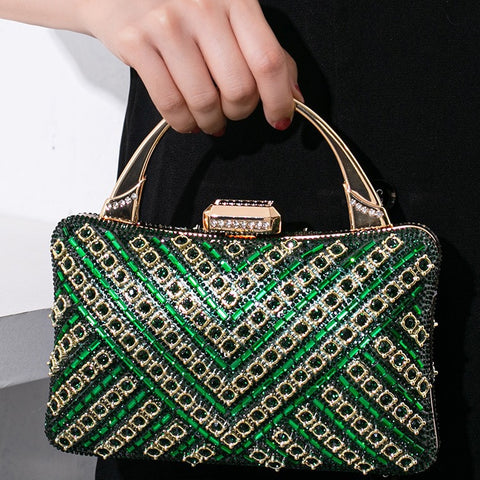 Retro-Bankett-Handtasche mit hohem Diamant-Gefühl für Damen, m3331050