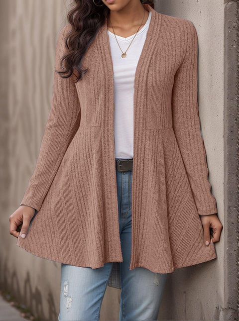 Women's pit strip polished cardigan casual top m302601