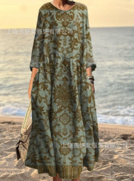 3D-gedrucktes lässiges lockeres Kleid für Damen m301278 