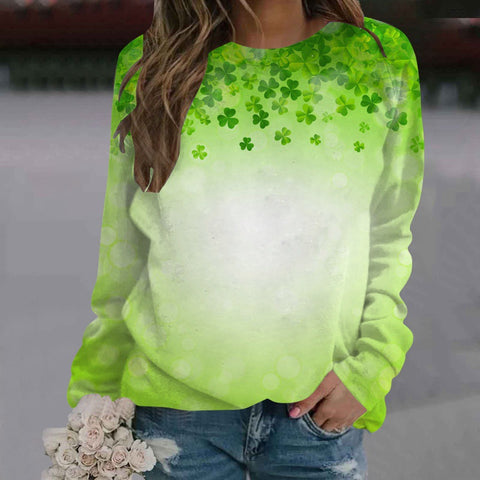 Pull col rond imprimé manches longues femme m300913 