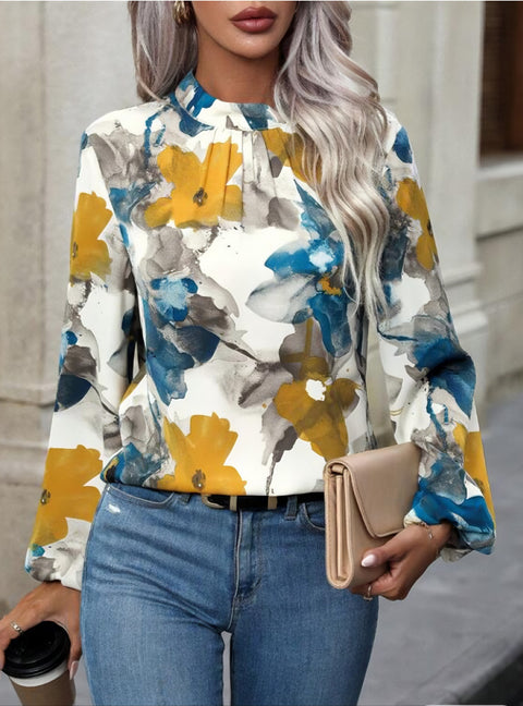 Chemise à manches longues pour femme, nouvelle collection, motif floral, tendance, m301020 