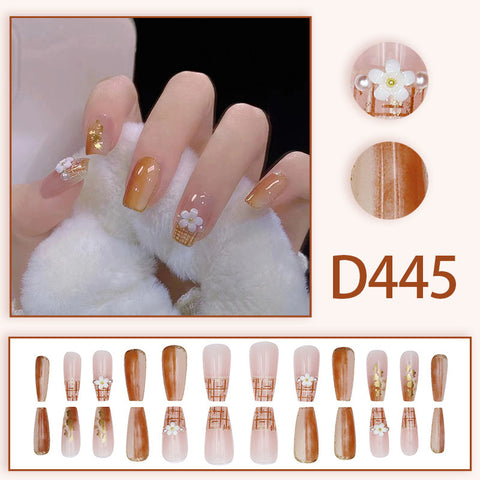 Elegante und frische Temperament Wind Maniküre Eis transparent Strass abnehmbare tragbare Nagel m5010688