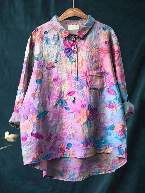 T-shirt ample à col ras du cou pour femme, grande taille, décontracté, imprimé, m301283 