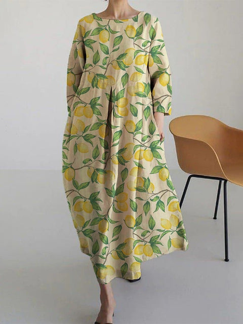 3D-Baumwollimitat-Pull-Frame-Craft-Damen-Pendelkleid m301038