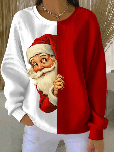 Loose outer wear lazy wind snowflake Christmas tree mix and match casual commuter sweater m302516-3