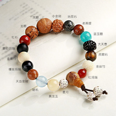 Achtzehn-Samen-Armband Duobao Bodhi roter Stein Vorsehung Achtzehn-Sohn-Buddha-Perlen m3331279 
