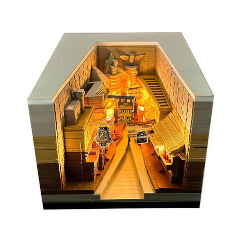 Notes autocollantes 3D Harry Potter, calendrier créatif en papier sculpté à la main de Poudlard m3331181 