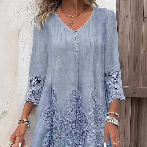 Spring and Summer Hot-Selling Solid Color Lace Dress M300151
