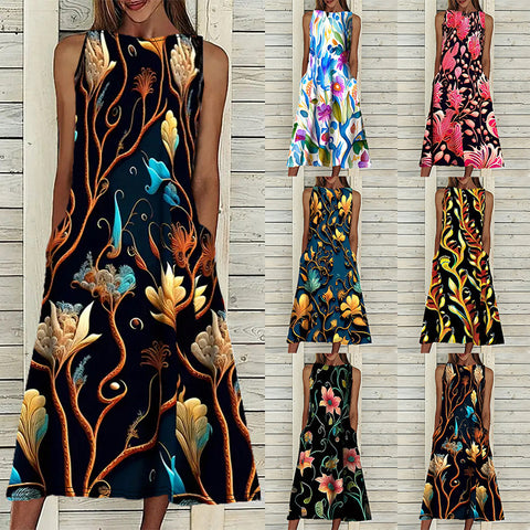 Robe élégante grande taille à imprimé gilet m301207 