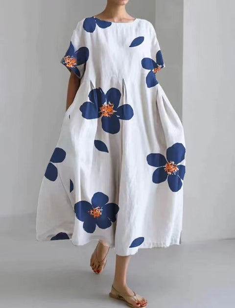 3D-Baumwollimitat-Pull-Frame-Craft-Damen-Pendelkleid m301038