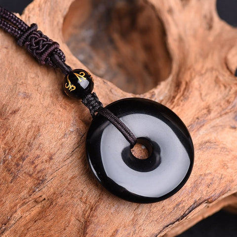 Anhänger mit Sicherheitsschnalle aus natürlichem Obsidian, Jade-Anhänger, goldener Talisman für Damen mit schillerndem Stein im Geburtsjahr, m3331250