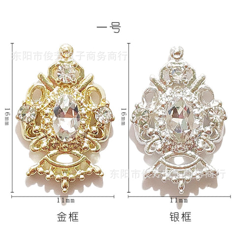 Nail Art Legierung Schmuck Stern Mond Diamant Perle Luxus Gericht Diablo Barock Nagel Dekorative Aufkleber