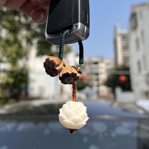 Bodhi Lotus Auto Schlüsselanhänger Anhänger literarisch, frisch und schön kleine Lotus Schote Anhänger m3331259 