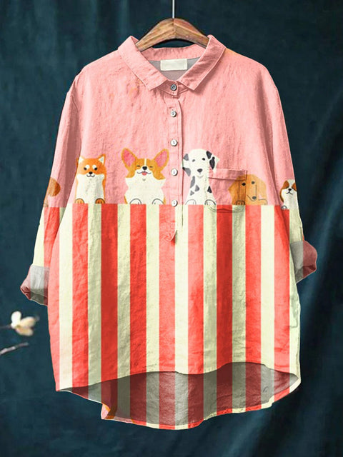 Lässiges Damen-T-Shirt mit Rundhalsausschnitt und lockerem Druck in großen Größen m301279 