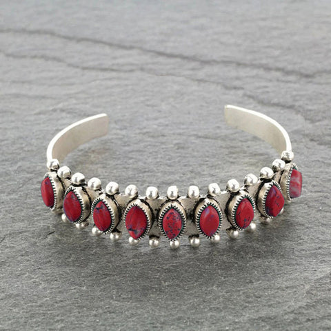 Türkisfarbenes offenes Armband im Bohème-Stil 3331095