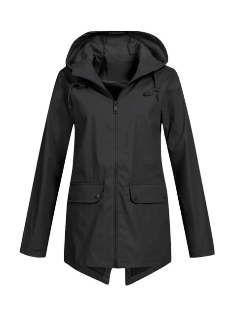 Veste coupe-vent légère à capuche et fermeture éclair pour l'extérieur, coupe-vent fine, m300472 
