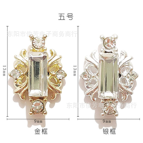 Nail Art Legierung Schmuck Stern Mond Diamant Perle Luxus Gericht Diablo Barock Nagel Dekorative Aufkleber